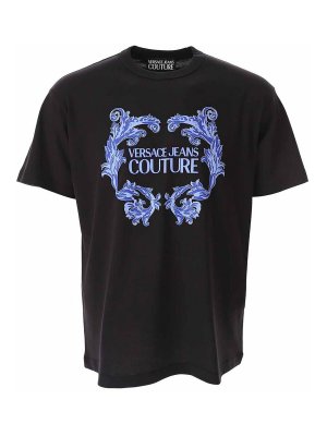 VERSACE JEANS: t-shirts - Baroque Tshirt logo