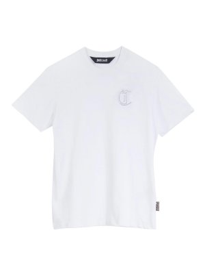 JUST CAVALLI: t-shirt - T-shirt  da ricamo JC Lurex