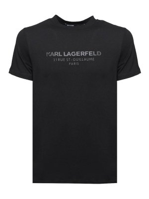 Tシャツ・カットソー KARL LAGERFELD Men T Shirts 745094996 BLACK Karl Lagerfeld Men's T-Shirt, Size S