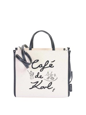 KARL LAGERFELD: shopper - KL X JP Canvas Square Tote