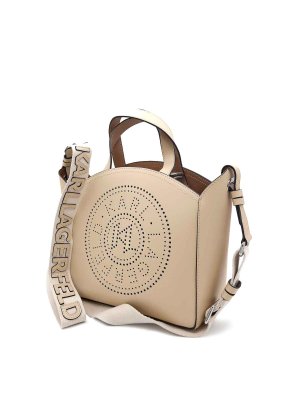 KARL LAGERFELD: totes bags - K/Circle Small Tote Perforated