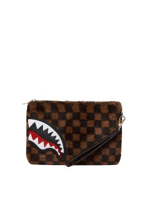 SPRAYGROUND: Clutch - Pochette - Marron