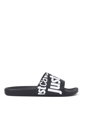 JUST CAVALLI: sandali - Logo Pool Slide