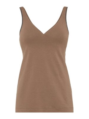 BRUNELLO CUCINELLI: Tops & Débardeurs - Top - Marron