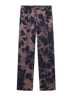 DRIES VAN NOTEN: pantaloni casual - Pantaloni floreali viscosi