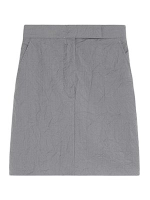 M.S.G.M. Mini Skirt In Faded Blue Cotton Denim