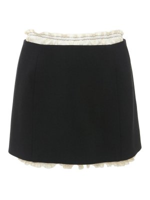 VICTORIA BECKHAM: mini skirts - Ruffle Mini Skirt