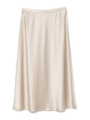 Max Mara: Knee length skirts & Midi - Carnet Skirt In Satin