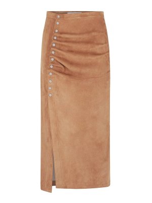 RABANNE: gonne al ginocchio  e longuette - Gonna in pelle scamosciata