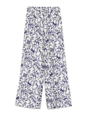 ALBERTO BIANI: casual trousers - Printed Silk Trousers