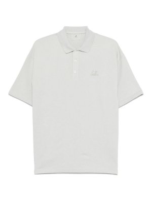 C.P. COMPANY: polo shirts - Logo Cotton Polo Shirt