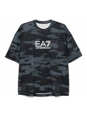EA7 Emporio Armani: t-shirt - T-shirt stampata con logo