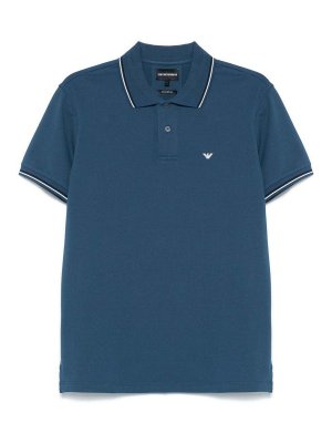 EMPORIO ARMANI: polo shirts - Logo Cotton Polo Shirt