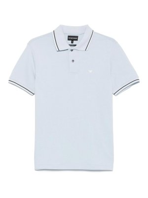 EMPORIO ARMANI: polo shirts - Logo Cotton Polo Shirt