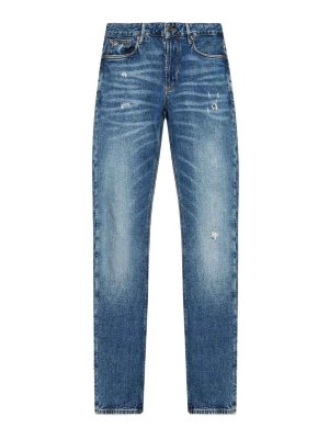 EMPORIO ARMANI: bootcut jeans - Denim Cotton Jeans