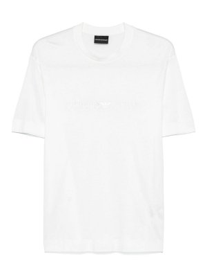 EMPORIO ARMANI: t-shirt - T-shirt a logo ricamato