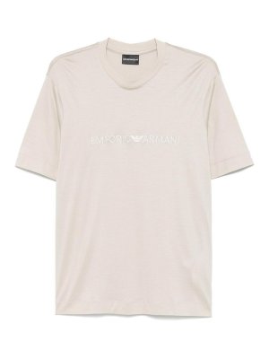 EMPORIO ARMANI: t-shirt - T-shirt a logo ricamato