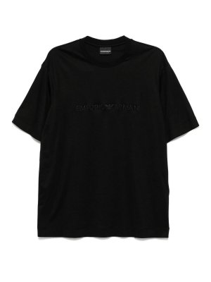 EMPORIO ARMANI: t-shirt - T-shirt a logo ricamato