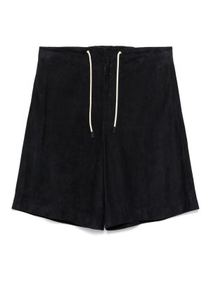 EMPORIO ARMANI: pantaloni shorts - Pantaloncini di bermuda in pelle