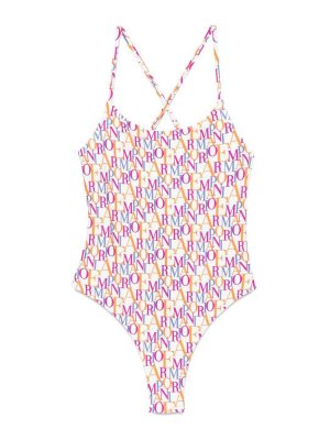 EMPORIO ARMANI: one-piece - Allover Logo Swimsuit