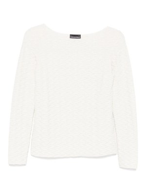 EMPORIO ARMANI: Top e canotte - Top jacquard boat-collo