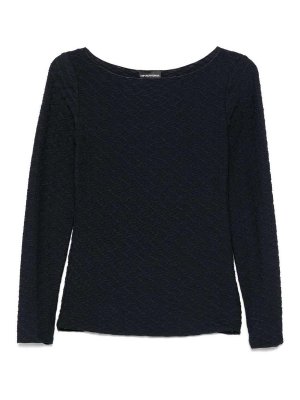 EMPORIO ARMANI: Tops & Tank tops - Jacquard Boat-Neck Top