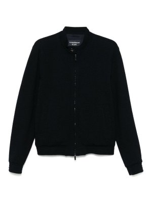EMPORIO ARMANI: casual jackets - Wool Blend Blouson Jacket