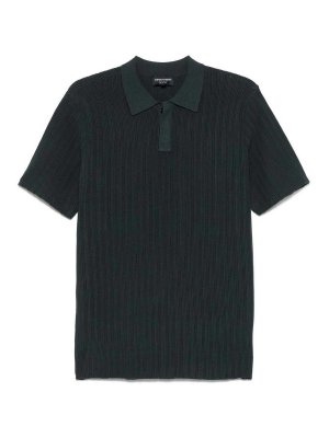 EMPORIO ARMANI: polo shirts - Ribbed Polo Shirt