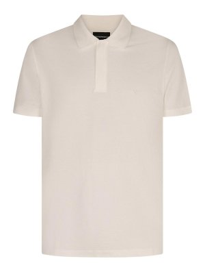 EMPORIO ARMANI: polo shirts - Logo Cotton Polo Shirt