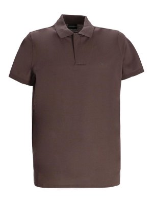 EMPORIO ARMANI: polo shirts - Logo Cotton Polo Shirt