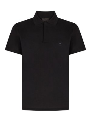 EMPORIO ARMANI: polo shirts - Logo Cotton Polo Shirt