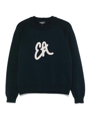 EMPORIO ARMANI: Sweatshirts & Sweaters - Logo Cotton Blend Sweatshirt
