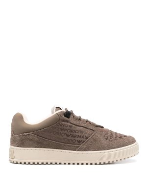 EMPORIO ARMANI: Chaussures de sport - Baskets - Marron