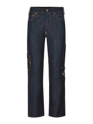 EVISU: bootcut jeans - Jeans Made Of  Denim