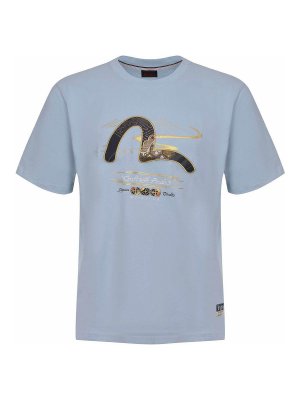 EVISU: T-shirts - T-Shirt - Bleu Clair