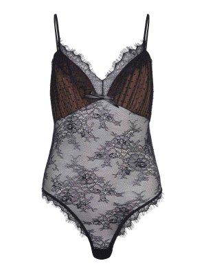 Self Portrait: Tops & Tank tops - Bodysuit Made Of Polyester Blend