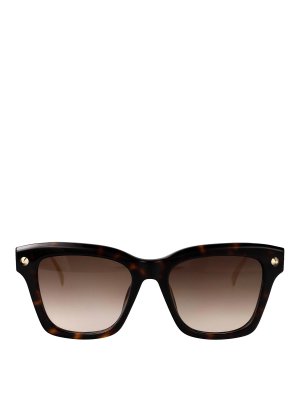 ALEXANDER MCQUEEN: サングラス - サングラス - ブラウン