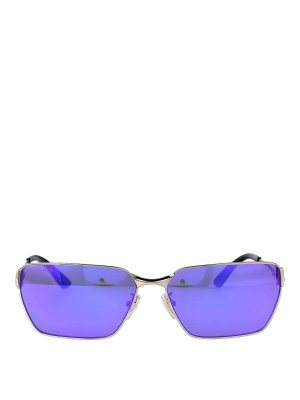 サングラス BALENCIAGA SS25 Silver l sunglasses (812841T0005 8337) BALENCIAGA SKIN XXL 0252 Wrap Cat Mask Silver Gray