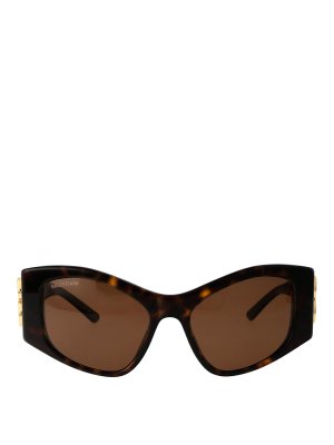 BALENCIAGA: Gafas de sol - Gafas De Sol - Marrón