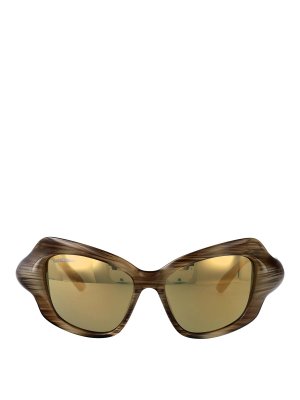 BALENCIAGA: サングラス - サングラス - ブラウン