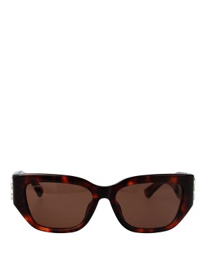 BALENCIAGA: サングラス - サングラス - ブラウン