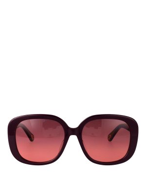 CHLOE': Lunettes de soleil - Lunettes De Soleil - Rouge Brun