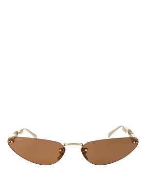 GUCCI: Sonnenbrillen - Sonnenbrille - Gold
