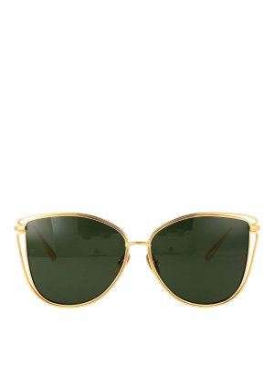LINDA FARROW: Gafas de sol - Gafas De Sol - Dorado