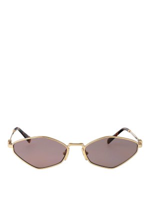 MIU MIU: Lunettes de soleil - Lunettes De Soleil - Or