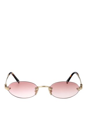 MIU MIU: Sonnenbrillen - Sonnenbrille - Gold