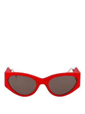 FERRAGAMO: Sonnenbrillen - Sonnenbrille - Rot