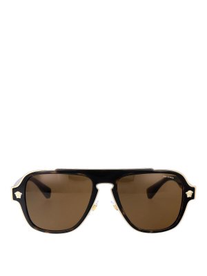 VERSACE: Lunettes de soleil - Lunettes De Soleil - Marron