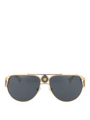 VERSACE: Lunettes de soleil - Lunettes De Soleil - Or