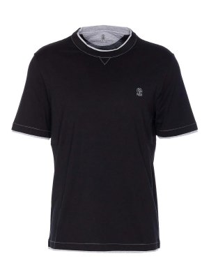 BRUNELLO CUCINELLI: T-shirts - T-Shirt - Schwarz